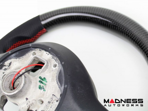 Alfa Romeo Giulia Steering Wheel - Carbon Fiber - w/ LED Functions - Alcantara - Non QV Models